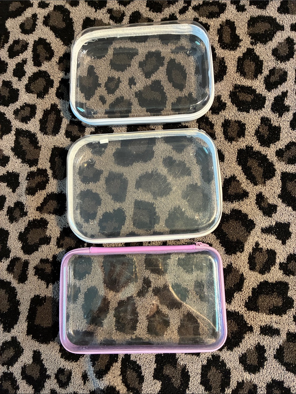 3 hard shell plastic cases